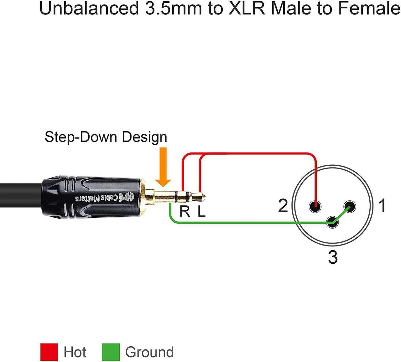 Alt view image 5 of 6 - Cable Matters (1/8 Inch) 3.5mm to XLR Cable (XLR to 3.5mm Cable) Male to Male 15 Feet