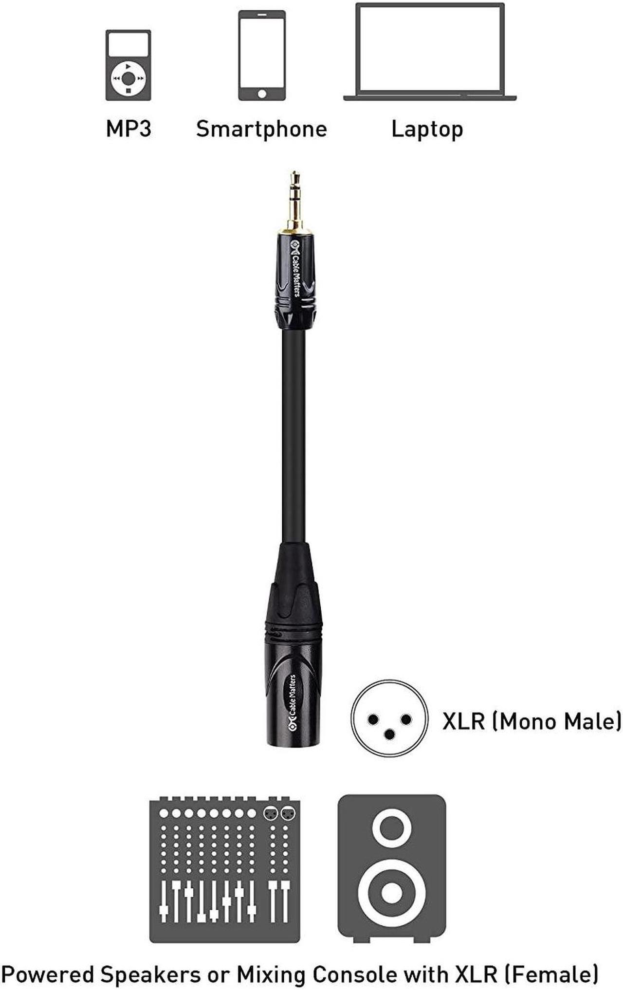 Alt view image 6 of 6 - Cable Matters (1/8 Inch) 3.5mm to XLR Cable (XLR to 3.5mm Cable) Male to Male 15 Feet