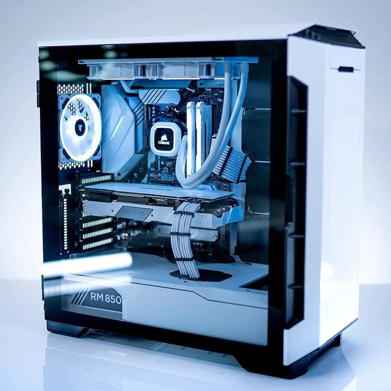 Alt view image 4 of 7 - EZDIY-FAB PSU Cable Extension kit Sleeved Cable Custom Power Supply Sleeved Extension 16 AWG 24-PIN 8-PIN 6-PIN 4+4-PIN with Combs- White