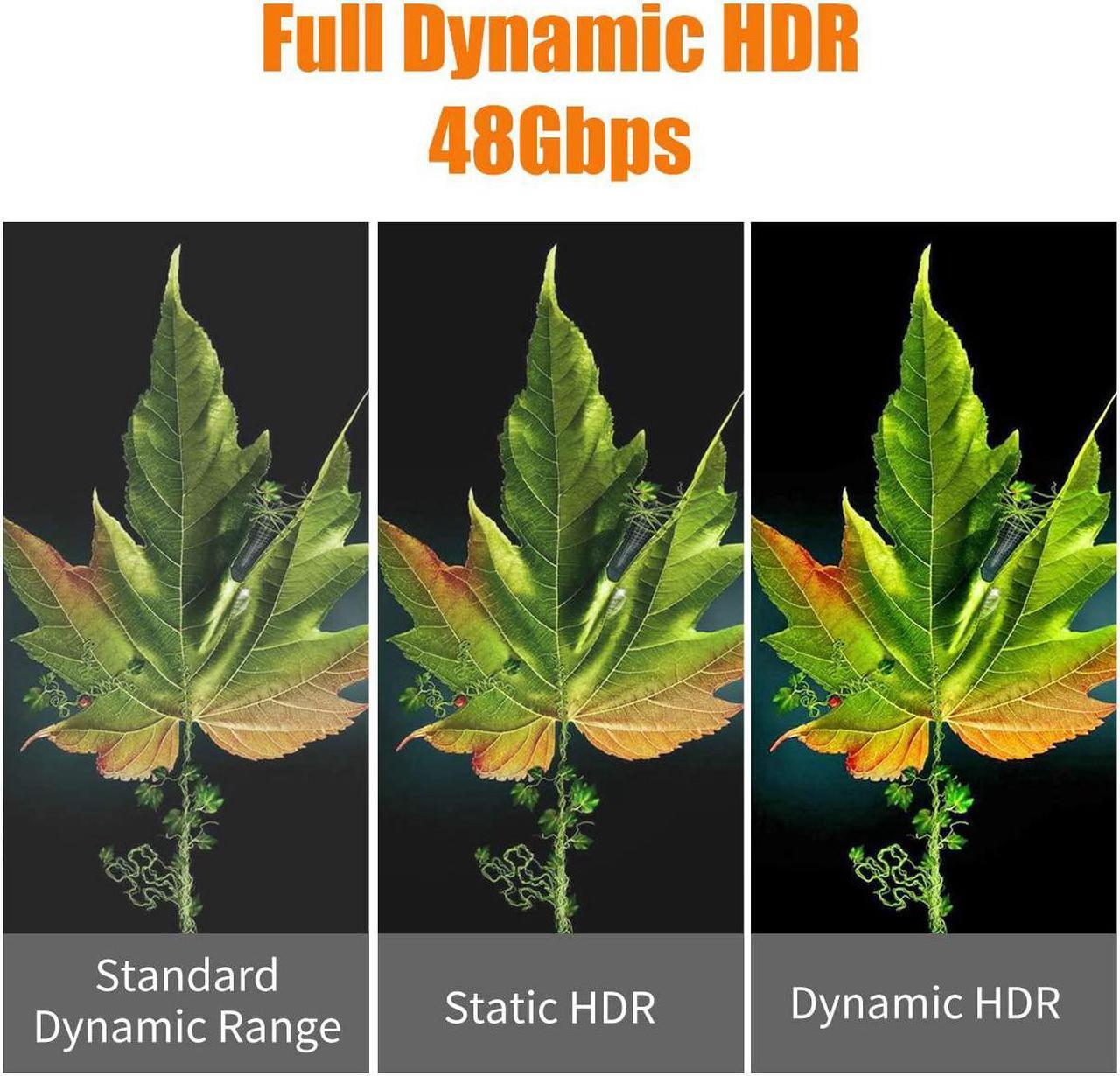 Alt view image 3 of 7 - 8K Fiber HDMI Cable 50ft, FURUI Fiber Optic HDMI 2.1 Cable [8K@60Hz,4K@120Hz], 48Gbps, Dynamic HDR, eARC, BT.2020 Compatible with RTX 3080/3090 Xbox Series X PS5 Denon AV Receiver LG Samsung Sony TV