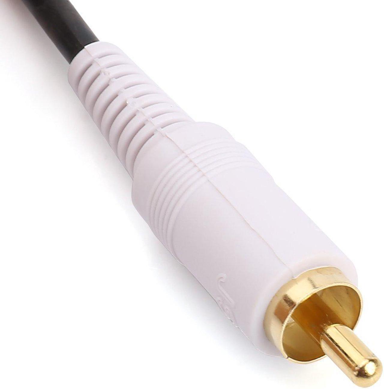 Alt view image 7 of 7 - RCA Female to 2 RCA Male Y-Cable Stereo Audio Cable with OFC Conductor Dual Shielding Gold Plated Metal Shell Flexible PVC Jacket (0.2M/0.5FT)