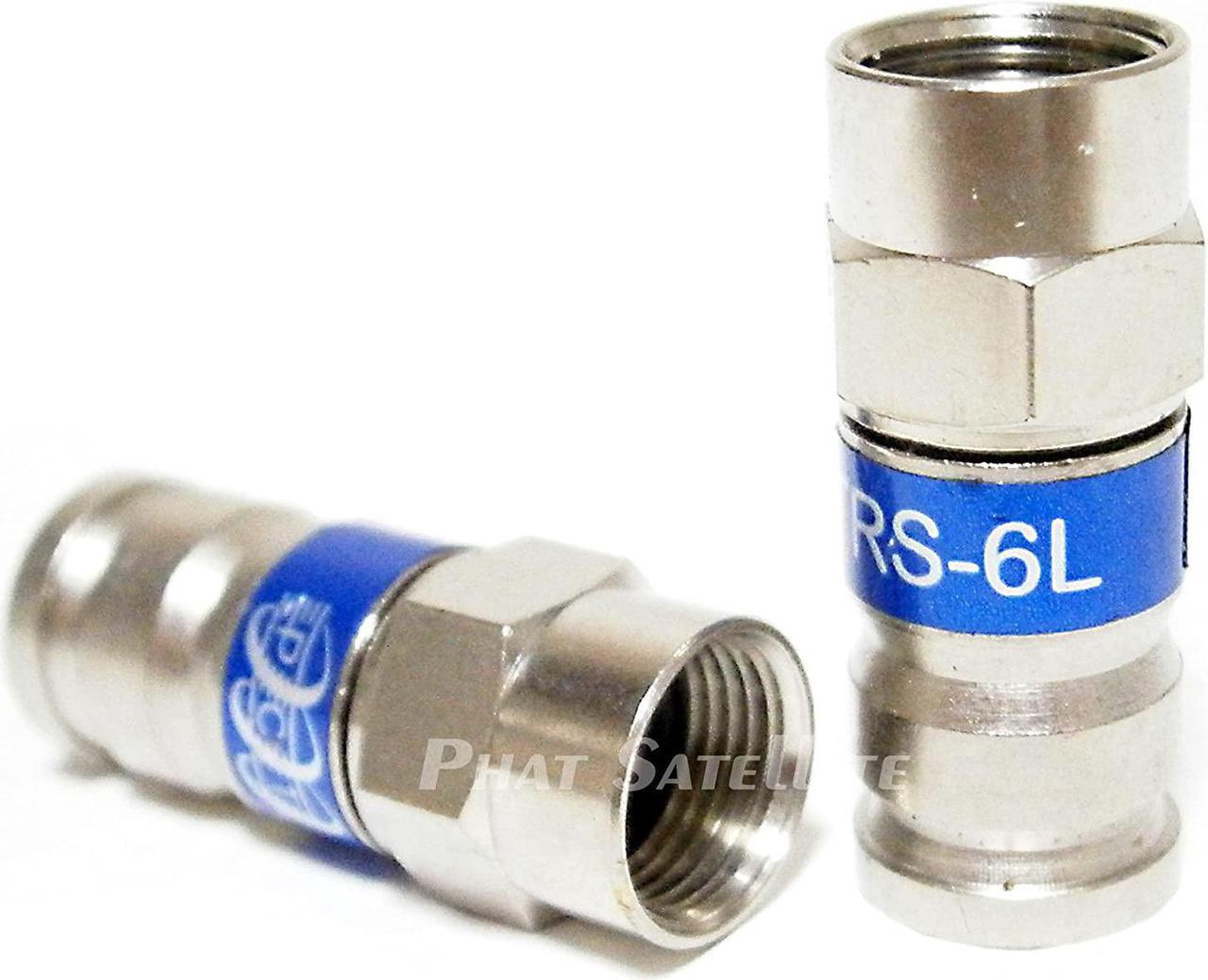 Alt view image 2 of 2 - 50 Pieces PCT-TRS-6LMG Universal RG-6 Coaxial Locking Compression Connector Weather Seal Coaxial Fitting 18mm Stroke Length