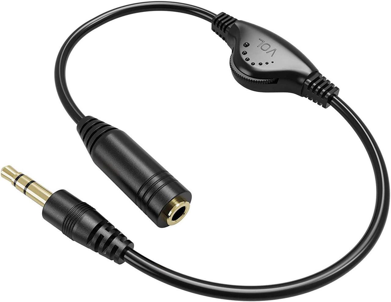 Alt view image 5 of 7 - 3.5mm Headphone Extension Cables 2pcs 3.5mm Male to Female Stereo Audio Extension Cord with Volume Adjustment Control for Smartphone Tablets MP3 Players - 10inch