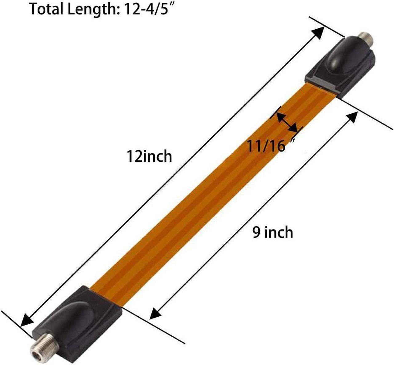 Alt view image 2 of 7 - Flat Coaxial RG6 F Type Jumper Cable for Windows and Doors Coax Cable Compatible with TV Antenna 2 Pack