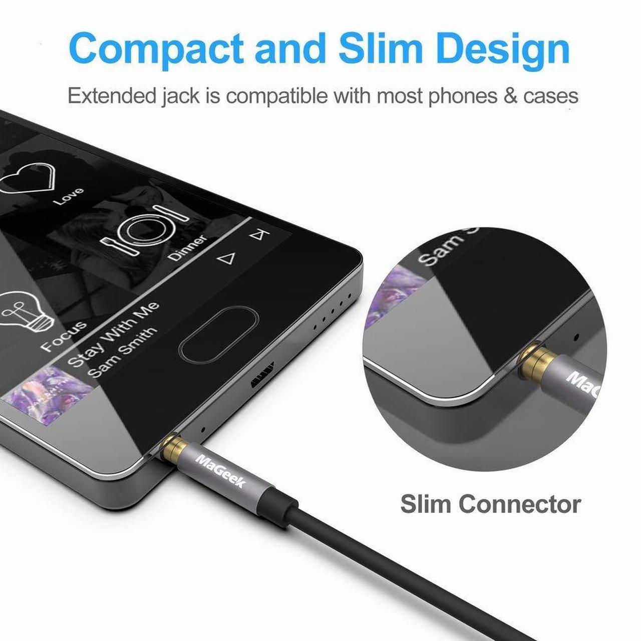 Alt view image 4 of 7 - 3.5mm Audio Aux Extension Cord 10 ft Super Long TRRS 4-Pole Headphone Cable Male to Female Auxiliary Extension Adapter Compatible with Beats iPhone iPad Car Audio and More(Black)