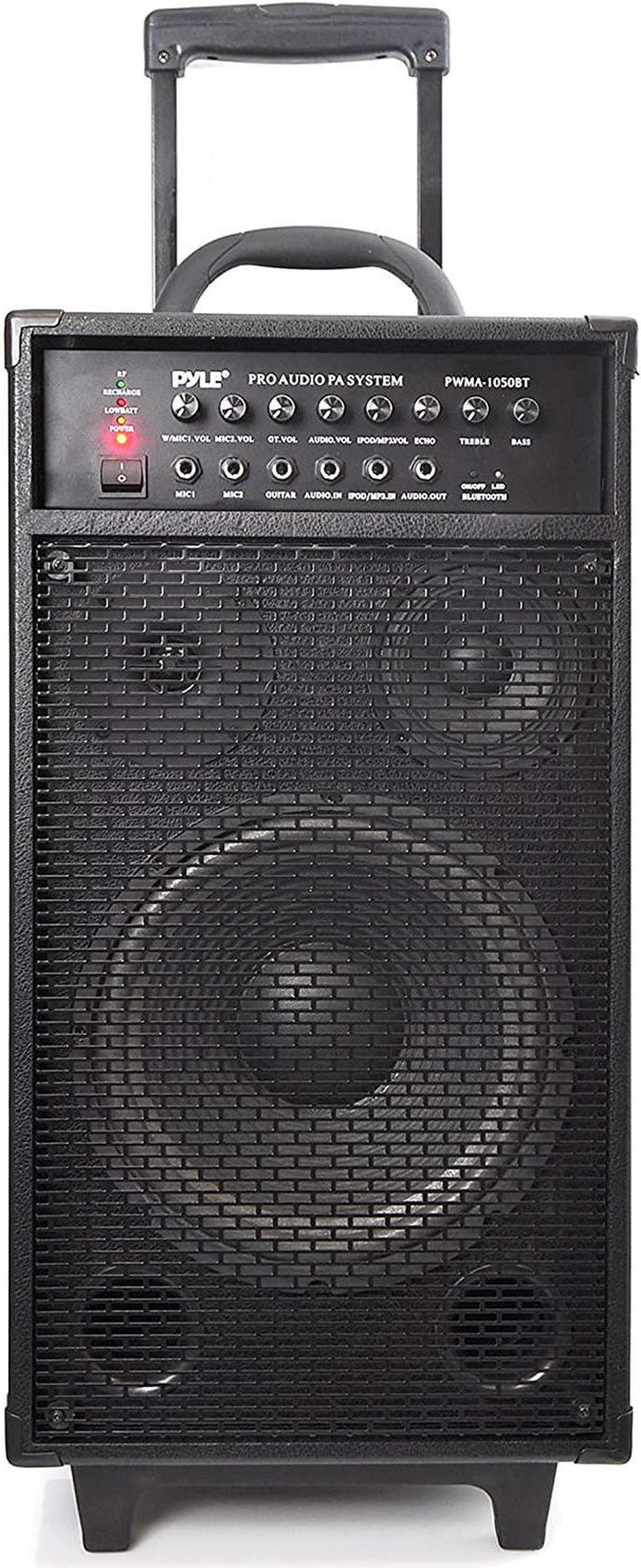 Alt view image 2 of 5 - Pyle Outdoor Portable Wireless Bluetooth PA Loud speaker Stereo Sound System with 10 inch Subwoofer, Mid-Range Tweeter, Rechargeable Battery, Microphone, Remote - PWMA1050BT