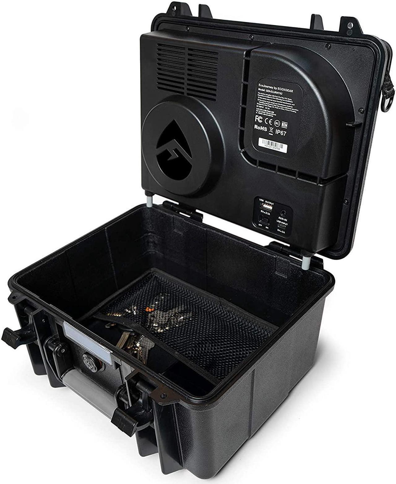 Alt view image 3 of 7 - ECOXGEAR: EcoJourney Bluetooth Speaker with Dry Storage 50+ Hours of Playtime 100% Waterproof IP67 Rugged and Loud(Gray)