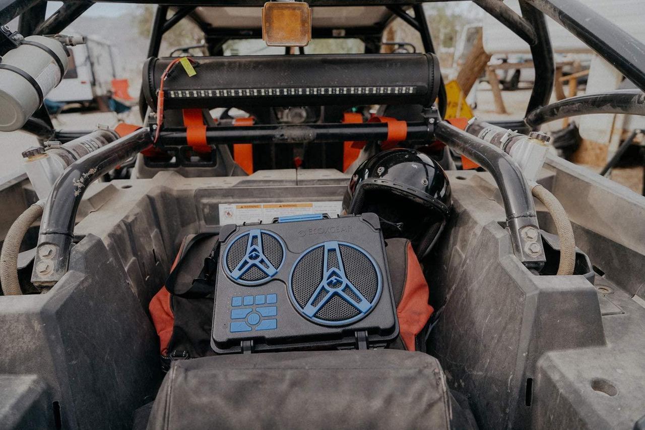 Alt view image 6 of 7 - ECOXGEAR: EcoJourney Bluetooth Speaker with Dry Storage 50+ Hours of Playtime 100% Waterproof IP67 Rugged and Loud(Gray)