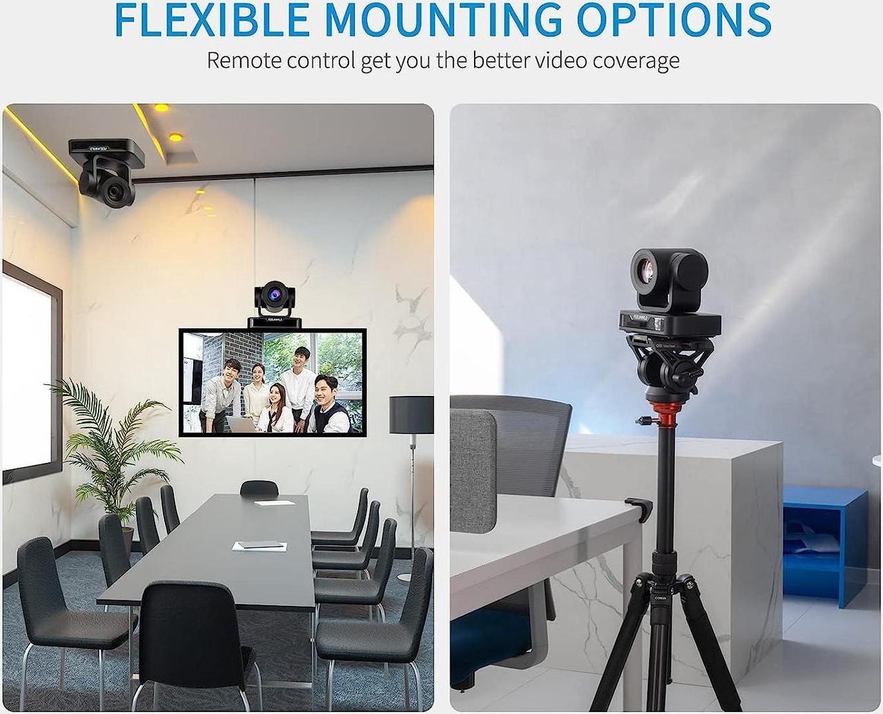 Alt view image 6 of 7 - FEELWORLD USB10X Video Conference Webcam USB PTZ Camera 10X Optical Zoom Full HD 1080p for Live Streaming Church Business Education Medical Conference Room Camera System