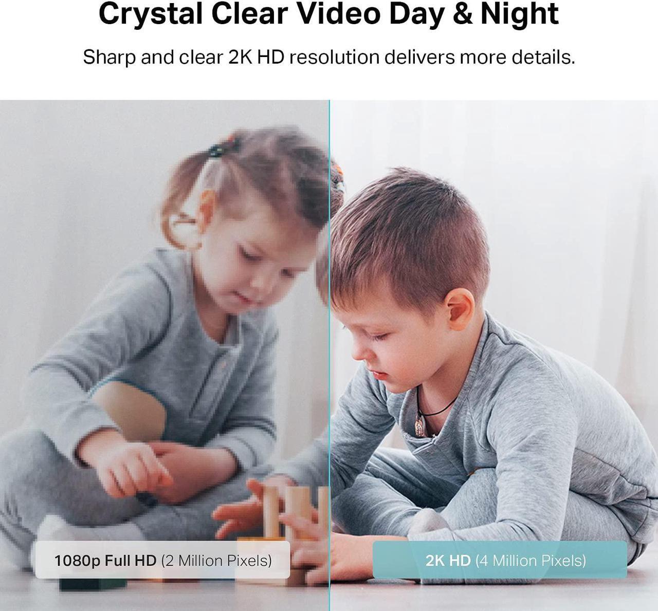Alt view image 4 of 7 - Kasa 2K QHD Security Camera Pan/Tilt, Starlight Sensor for Color Night Vision, Motion Detection for Baby & Pet Monitor, 2-Way Audio, Cloud & SD Card Storage, Works with Alexa & Google Home (KC410S)