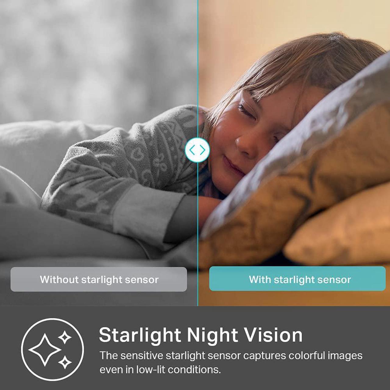 Alt view image 7 of 7 - Kasa 2K QHD Security Camera Pan/Tilt, Starlight Sensor for Color Night Vision, Motion Detection for Baby & Pet Monitor, 2-Way Audio, Cloud & SD Card Storage, Works with Alexa & Google Home (KC410S)