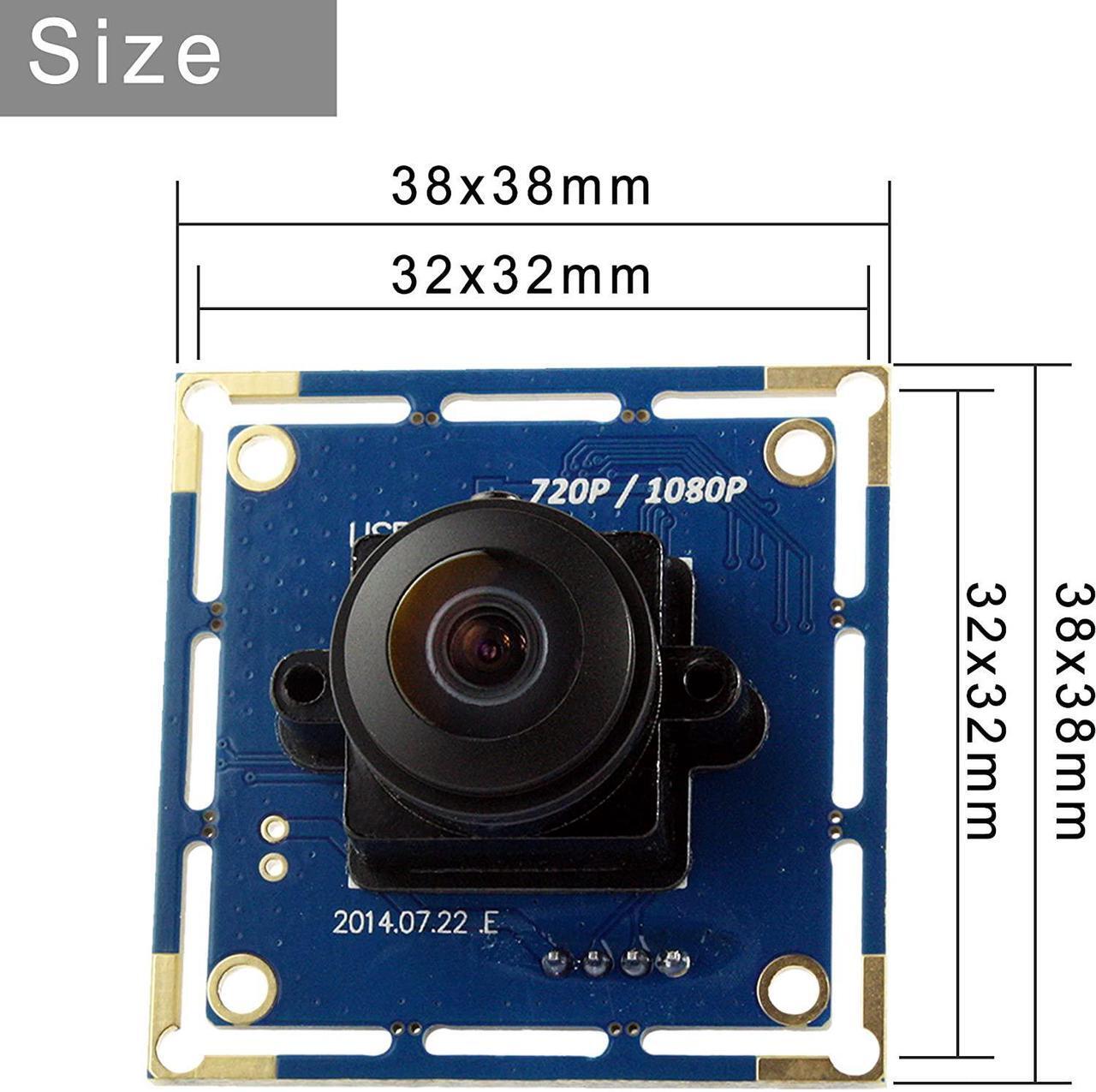 Alt view image 6 of 7 - ELP USB Fisheye Camera 180 Degree 1080P Lightburn Camera Wide Angle Pc Webcam,High Speed 100fps USB Camera Module for Golf Machine 3D Printer Embedded Camera Open Cv for Windows Linux Andorid Mac