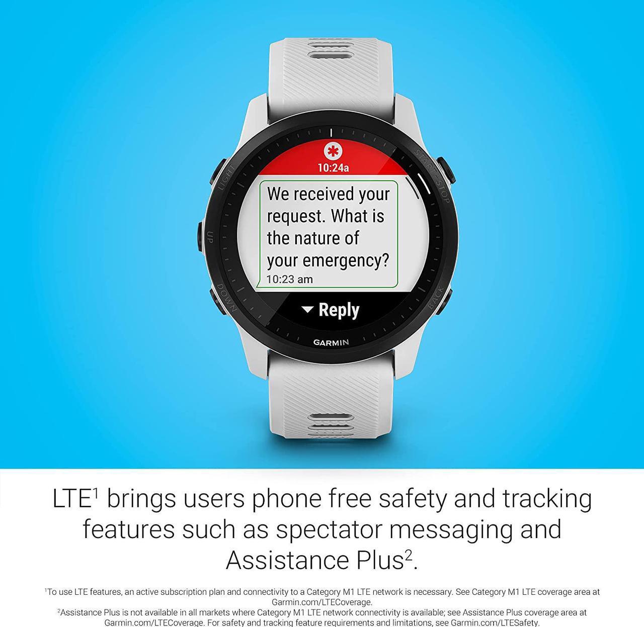 Alt view image 8 of 17 - Garmin Forerunner 945 LTE GPS Smartwatch, Whitestone #010-02383-01