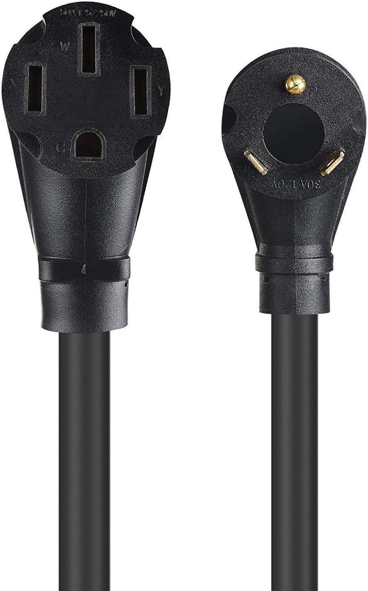 Alt view image 14 of 14 - Cable Matters Angled 50 AMP to 15 AMP RV Adapter (15 AMP to 50 AMP Adapter) NEMA 5-15P to 14-50R30 AMP