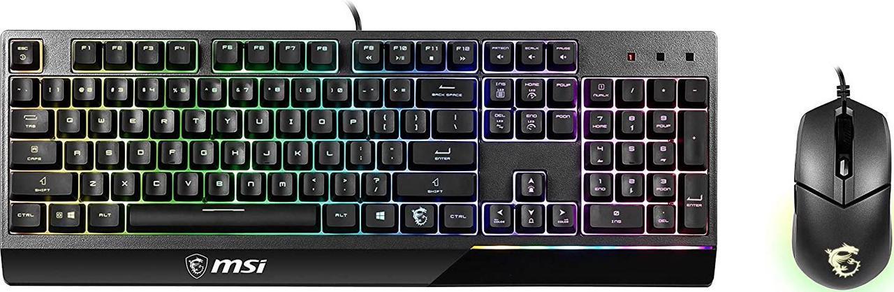 MSI Vigor GK30 Combo, 6-Zone RGB GK30 Gaming Keyboard & GM11 Gaming Mouse, ...