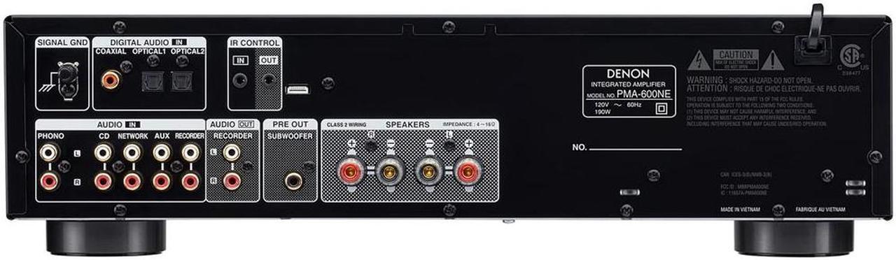 Alt view image 2 of 11 - Denon PMA-600NE Integrated Amplifier with 70W Power per Channel and Bluetooth Support