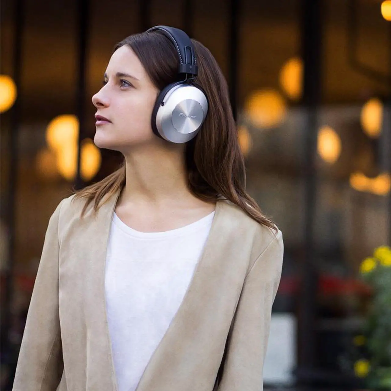 Alt view image 2 of 20 - Pioneer Bluetooth 3.0 and Hi-Res Audio Over Ear Wireless/Wired Stereo Headphone with Built-In Mic, 12 Hours Battery, Pair 8 Devices, 40mm Drivers, 1.2m Cable, 9 Hz to 22 kHz, Silver (SE-MS7BT-S)