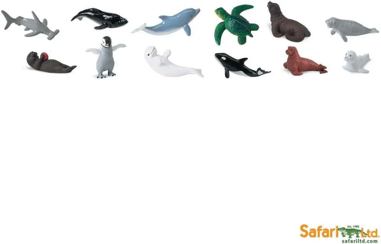 Alt view image 3 of 14 - Plastic Miniatures In Toobs-Baby Sealife