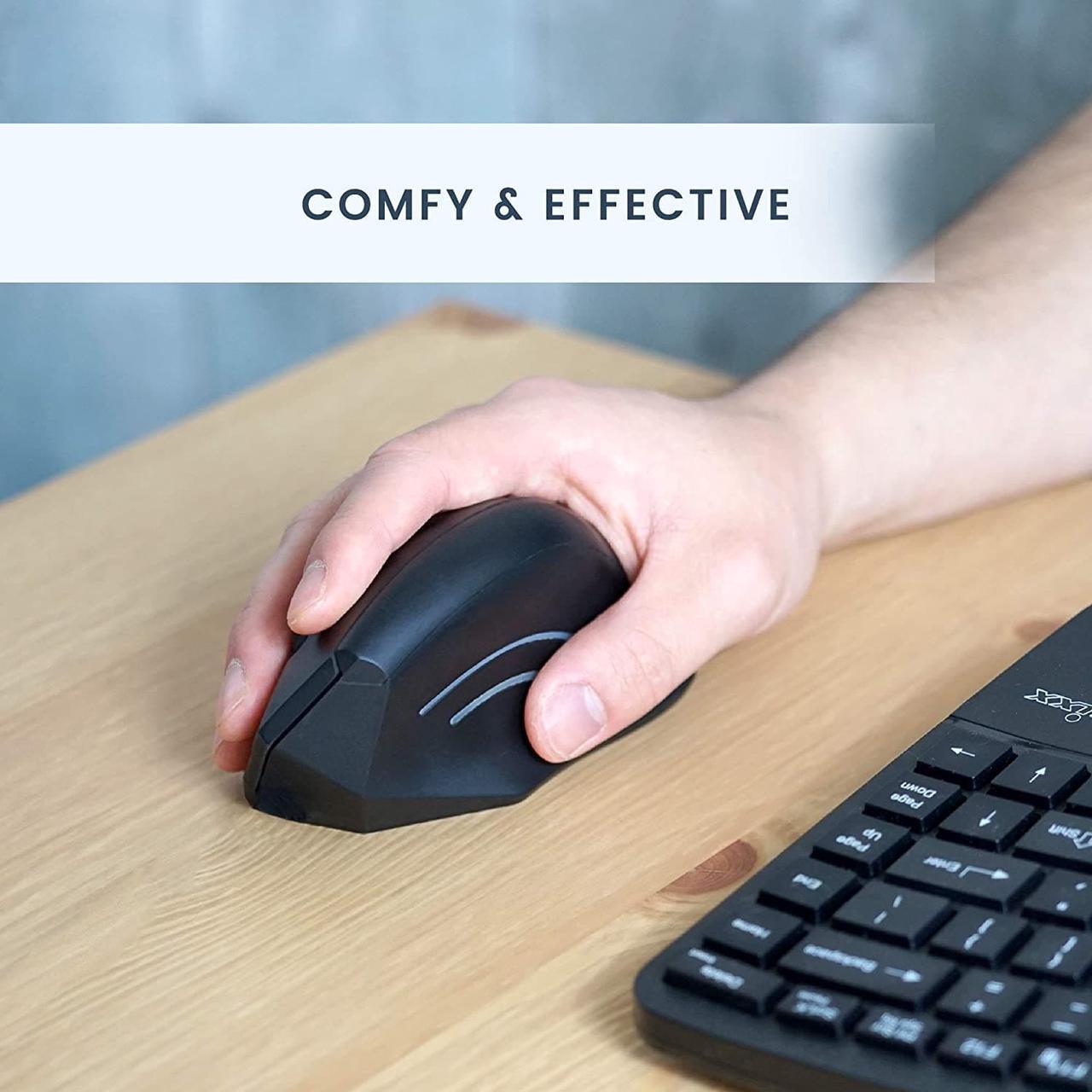 Alt view image 6 of 7 - Perixx PERIMICE-608 Wireless Vertical Mouse, 6 Button, 800/1000/1600 DPI, Right Handed Design