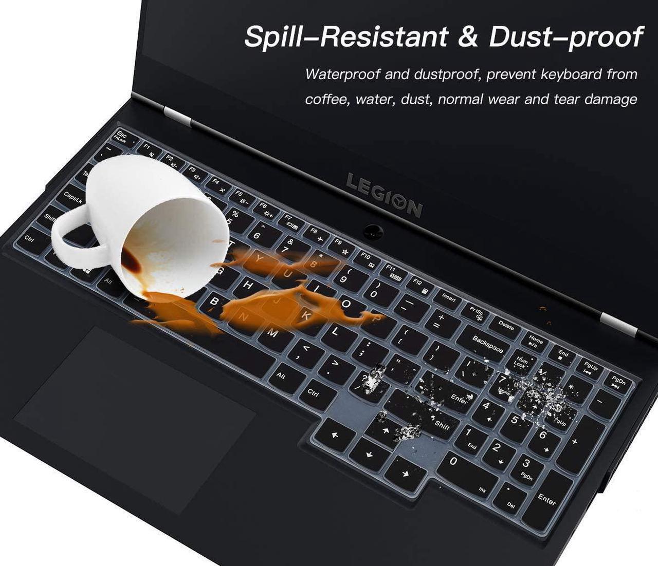 Alt view image 6 of 7 - Keyboard Cover for Lenovo Legion 5 5i Pro/Legion 5 5i 5p 5pi 7i 15.6 17.3 Gaming Laptop/Legion Slim 7 7i 15.6 / Legion 7 16 / IdeaPad Gaming 3 3i 15.6 Legion 7 Keyboard Skin Protector Black
