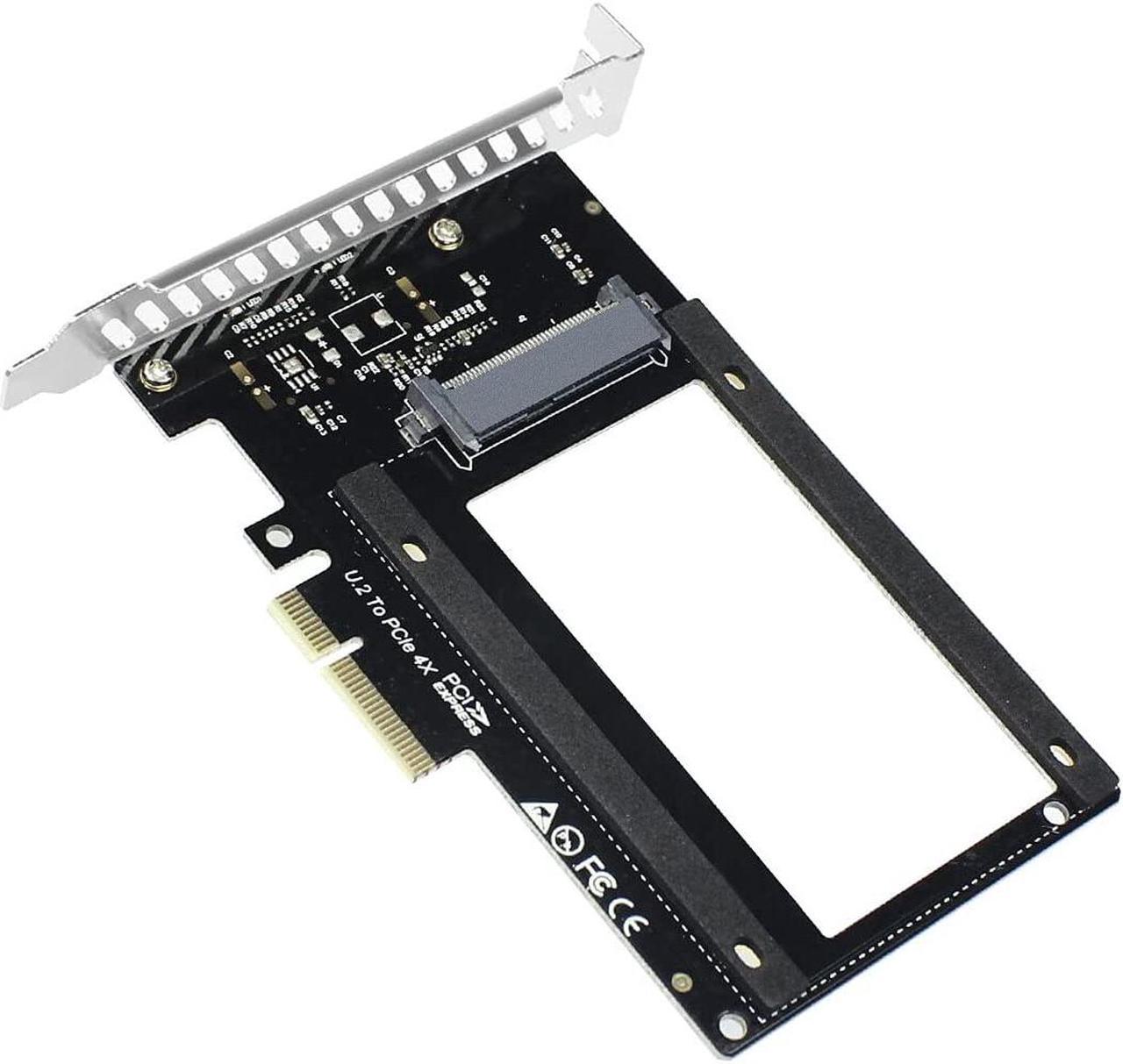 PCIE Riser U.2 to PCI Express3.0 X4 X8 Expansion Card Adapter Interface Gen3 Transfer Card Hard Drive Computer Components Expansion for Server U.2 NVMe SSD (Pcie to U.2 Single Disk)