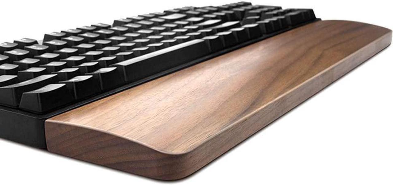 Walnut Wooden Keyboard Wrist Rest Vaydeer Ergonomic Gaming Desk Tenkeyless 87 Key Wrist Pad Support for ComputerLaptop Easy Typing Pain Relief Durable Comfortable,14inch