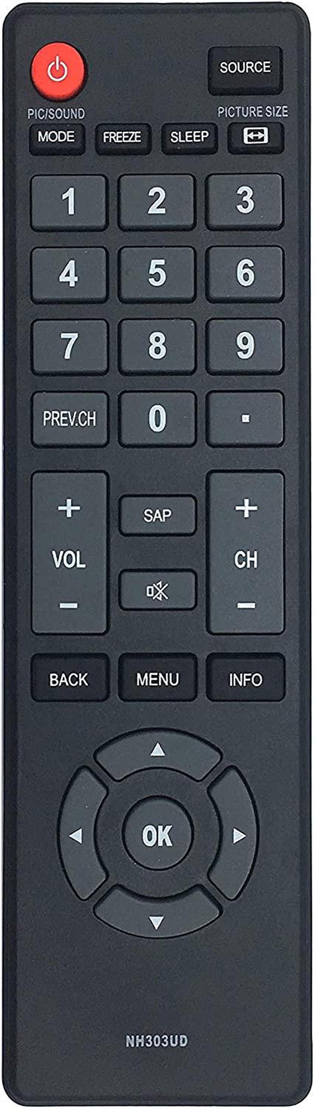 Main image of NH303UD Replaced Remote fit for Emerson TV LE391EM4 LF320EM4A LF391EM4 LF461EM4 LF320EM5S LE240EM4 LE320EM4 LF320EM4 LF501EM4 LF461EM4 LF501EM4 LF501EM4F LE240EM4 LE290EM4 LE320EM4 LF320EM4 LF320EM
