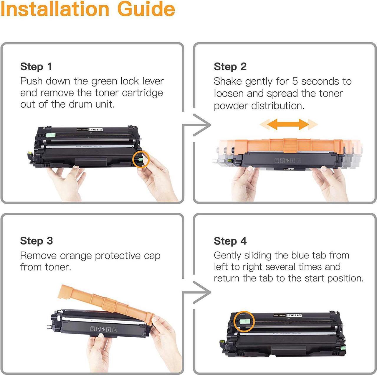 Alt view image 4 of 6 - E-Z Ink (TM) Compatible Toner Cartridge Replacement for Brother TN227 TN227BK TN-227 TN223 compatible with MFC-L3750CDW HL-L3210CW HL-L3290CD HL-L3230CDW Printer (Black, Cyan, Magenta, Yellow, 4 Pack)