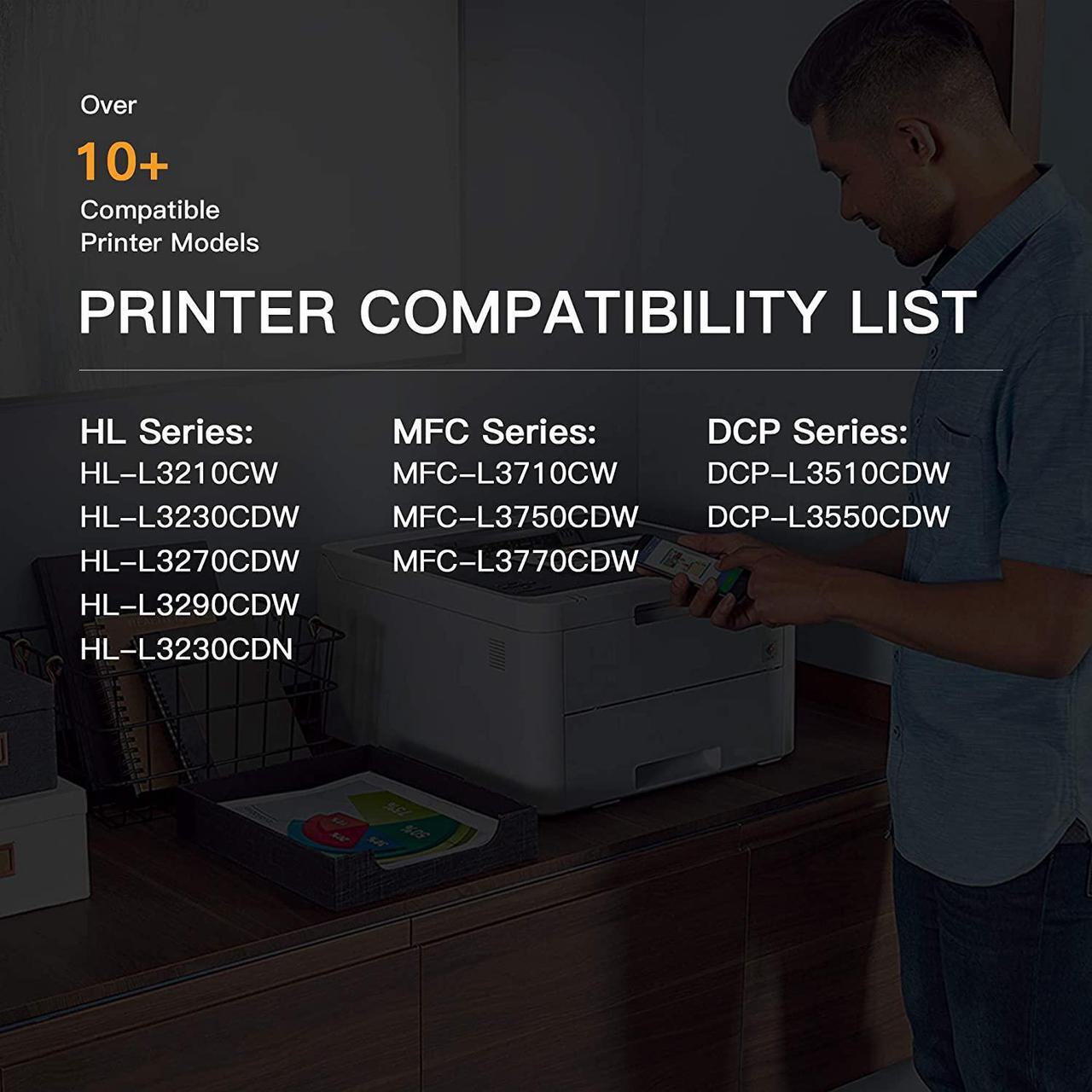 Alt view image 5 of 6 - E-Z Ink (TM) Compatible Toner Cartridge Replacement for Brother TN227 TN227BK TN-227 TN223 compatible with MFC-L3750CDW HL-L3210CW HL-L3290CD HL-L3230CDW Printer (Black, Cyan, Magenta, Yellow, 4 Pack)