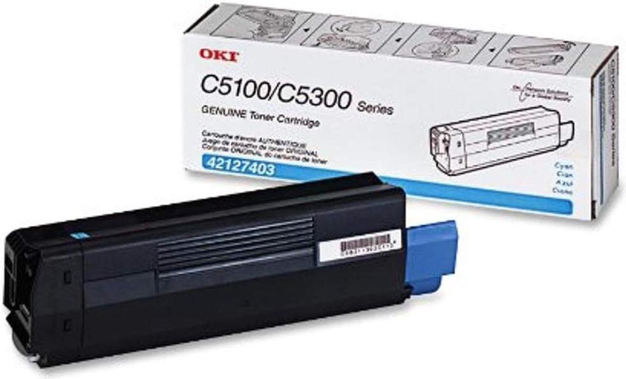 Okidata 42127403 Laserjet Printer Tonner Cartridge (Cyan)