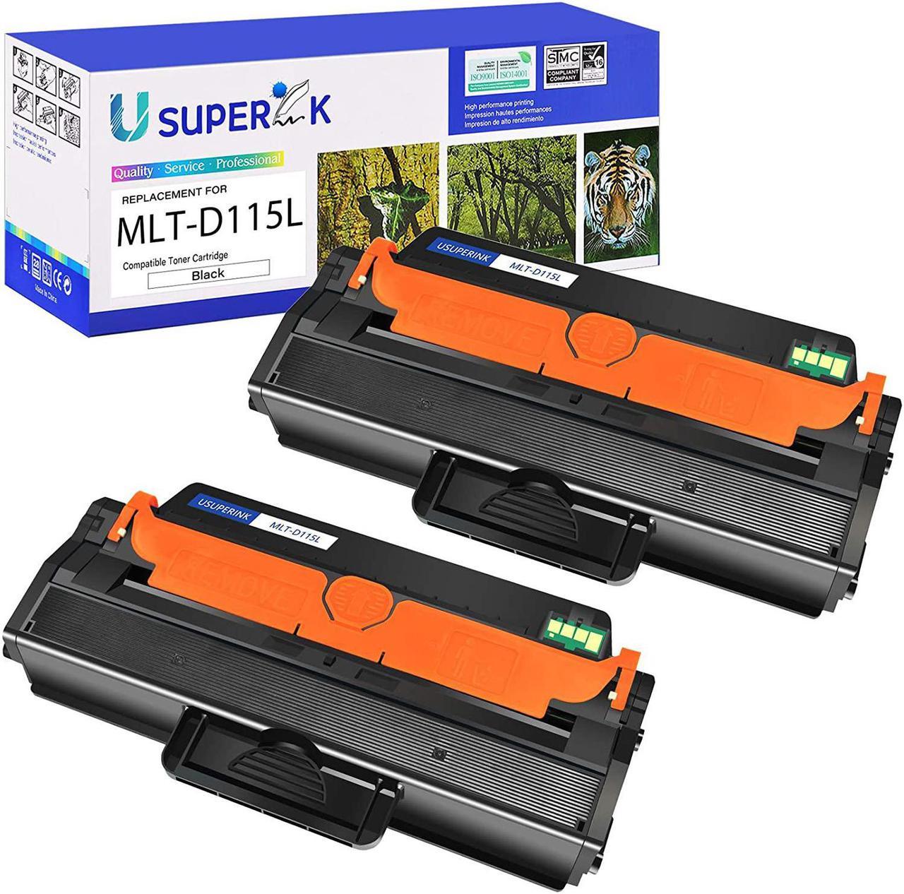 SuperInk 2 Pack Premium High Yield Toner Cartridge Replacement Compatible for Samsung MLT-D115L 115L MLT-D115S Work with Xpress SL-M2830DW SL-M2870FW SL-M2820DW M2880FW SL-M2620 M2670 Printers