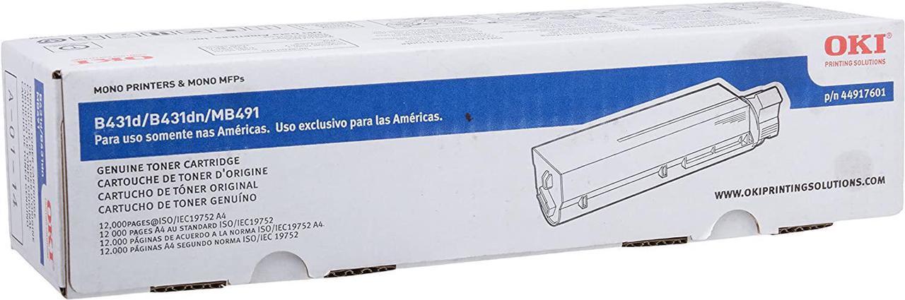 Okidata 44917601 B431 MB491 Toner Cartridge (Black)