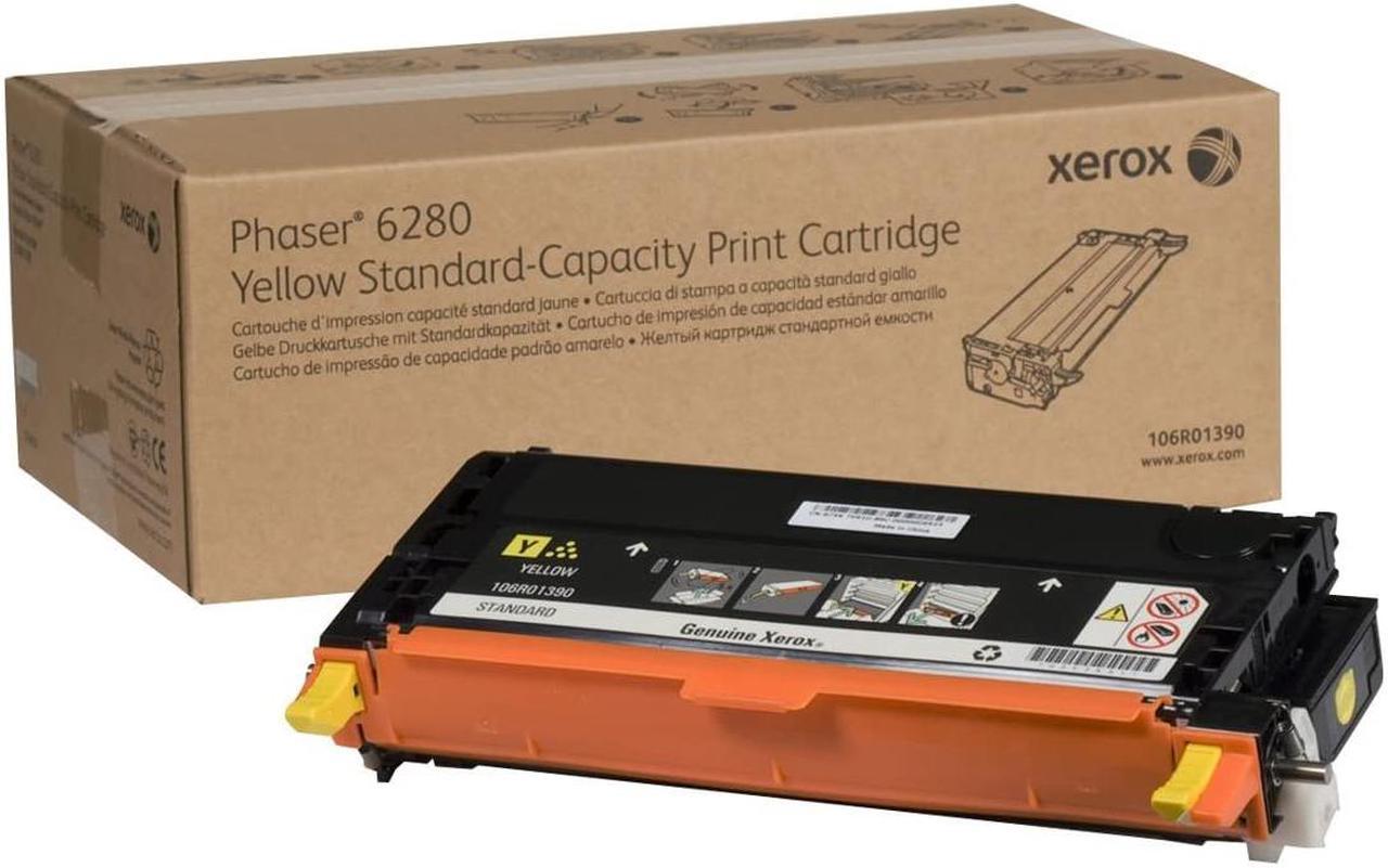 Xerox Phaser 6280 Yellow Standard Capacity Toner Cartridge (2,200 Pages) - 106R01390