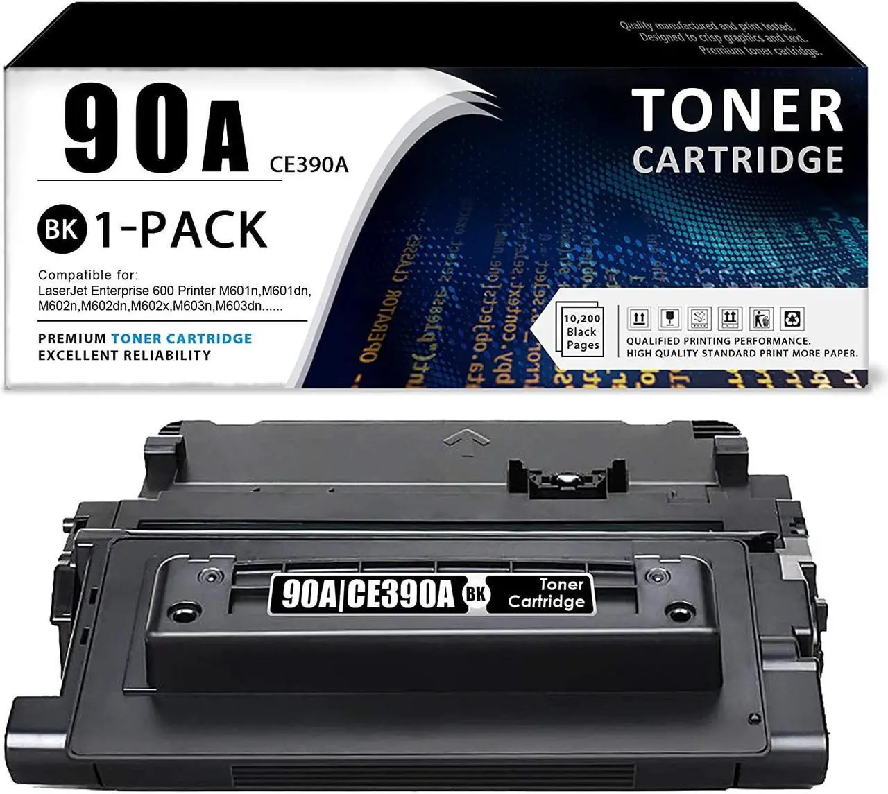 Alt view image 7 of 7 - Aztech Compatible CE255A 55A Toner Cartridge Replacement  55A CE255A 55X CE255X  Laserjet P3015 P3015dn P3015x Pro 500 MFP M521dn M521dw M521 M525 Printer Ink (Black, 1-Pack)