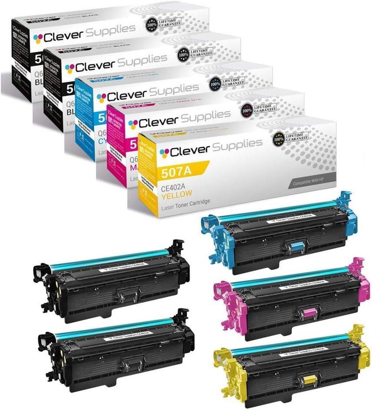 CS Compatible Toner Cartridge Replacement for HP M570dn CE400A Black CE401A Cyan CE402A Yellow CE403A Magenta HP Color Laserjet PRO 500 M570 M570DN M570DW M551DN M551N M551XH M575C 5 Color Set