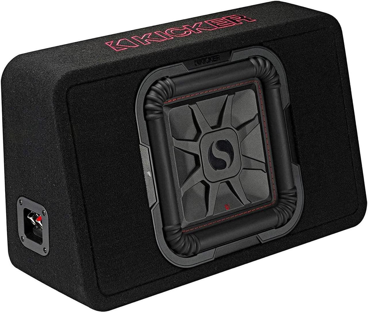 Alt view image 6 of 15 - kicker 46tl7t102 10 inch 2 ohm 500 watt rms power and 1000 watts peak power single car audio thin profile subwoofer enclosure, black