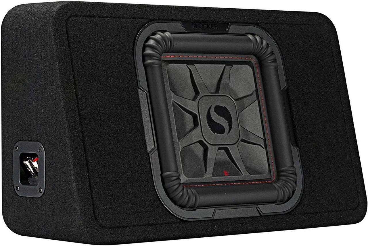 Alt view image 7 of 15 - kicker 46tl7t102 10 inch 2 ohm 500 watt rms power and 1000 watts peak power single car audio thin profile subwoofer enclosure, black