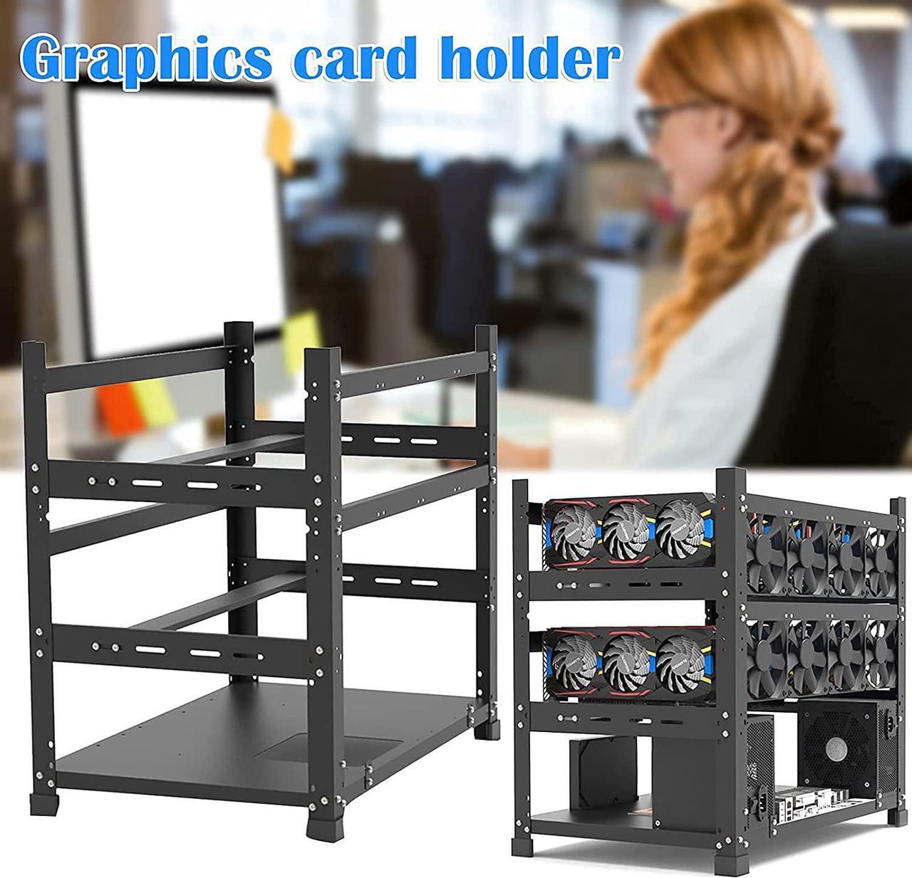 Alt view image 2 of 7 - TOTOKA Mining Rig Frame for 12 GPU Open Mining Case Rack Motherboard Bracket ETH/ETC/ZEC Ether Accessory