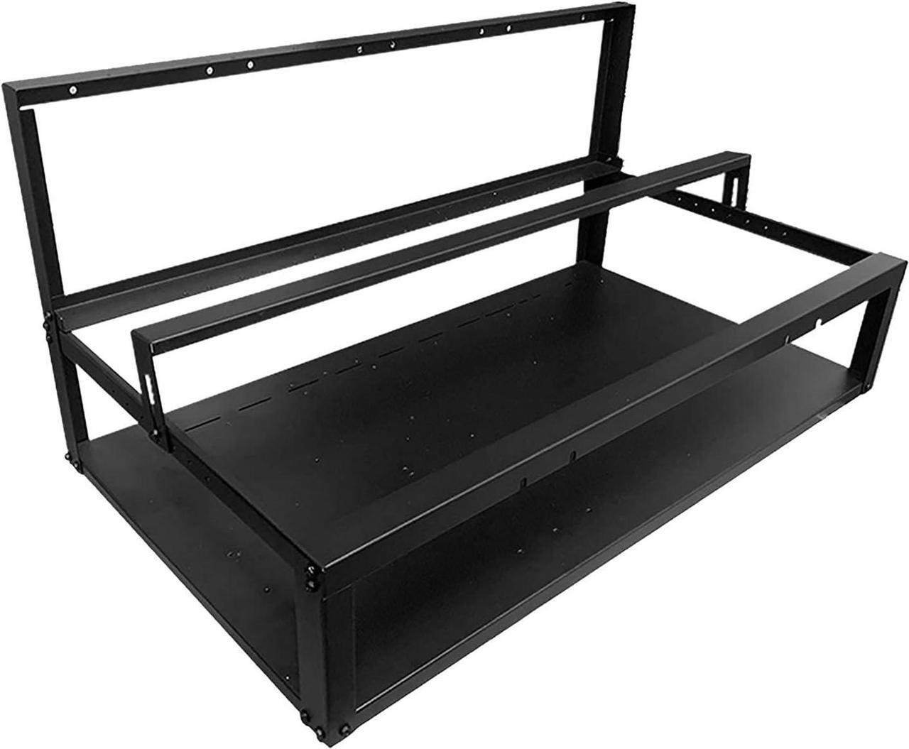 Main image of Mining Rig Frame Up to 8 GPU, Steel Open Air Miner Mining Frame Rig Case Adjustable Floating Graphics Card Rack, Open Air Mining Frame Easy to Assemble
