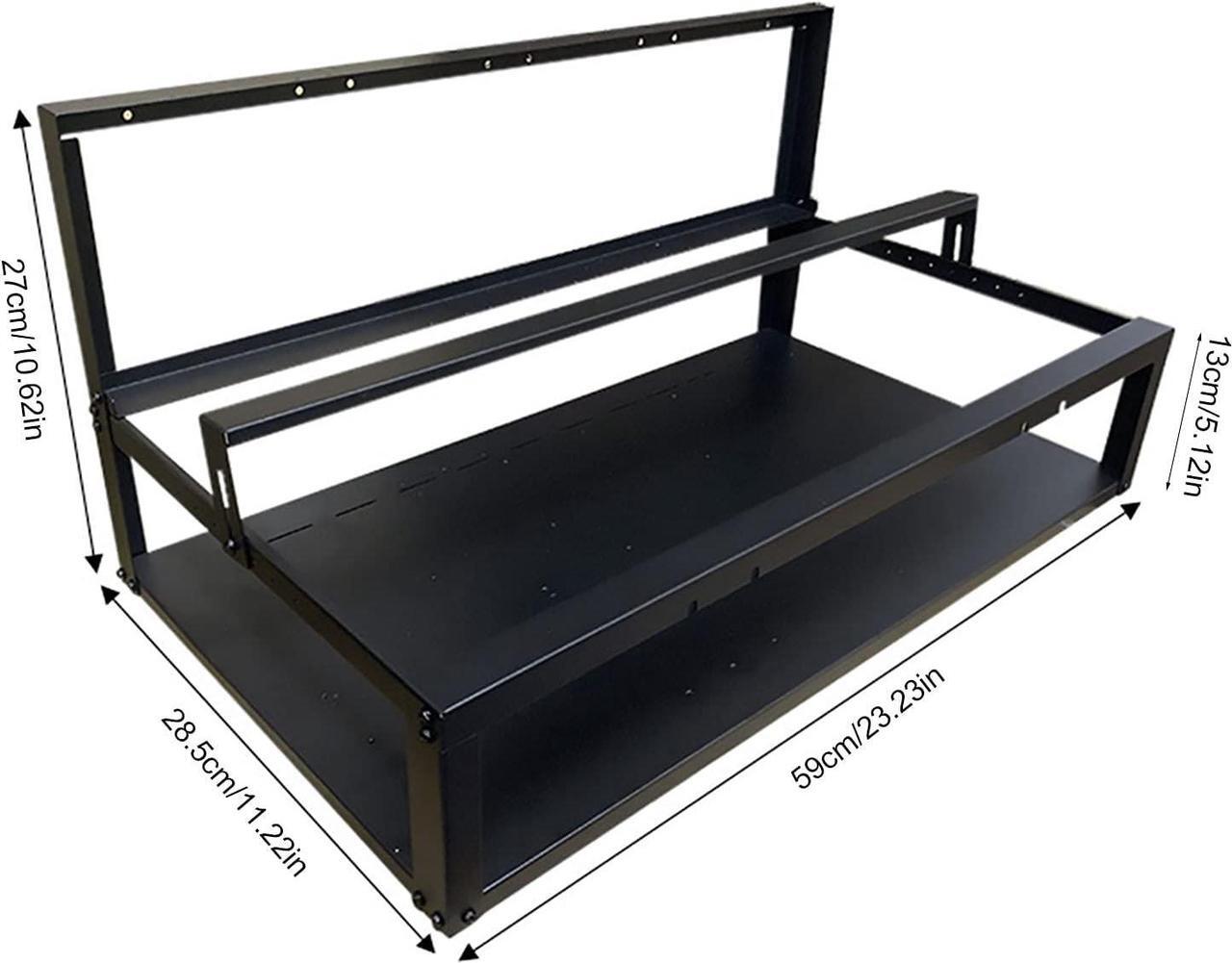Alt view image 2 of 7 - Mining Rig Frame Up to 8 GPU, Steel Open Air Miner Mining Frame Rig Case Adjustable Floating Graphics Card Rack, Open Air Mining Frame Easy to Assemble