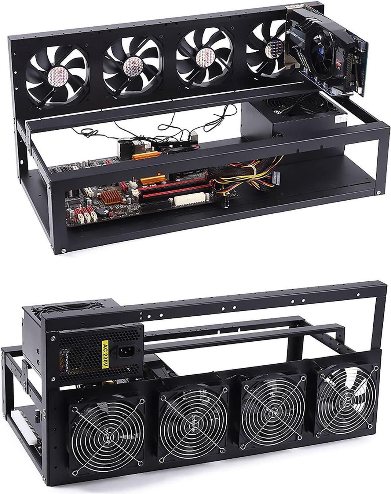 Alt view image 6 of 7 - Mining Rig Frame Up to 8 GPU, Steel Open Air Miner Mining Frame Rig Case Adjustable Floating Graphics Card Rack, Open Air Mining Frame Easy to Assemble