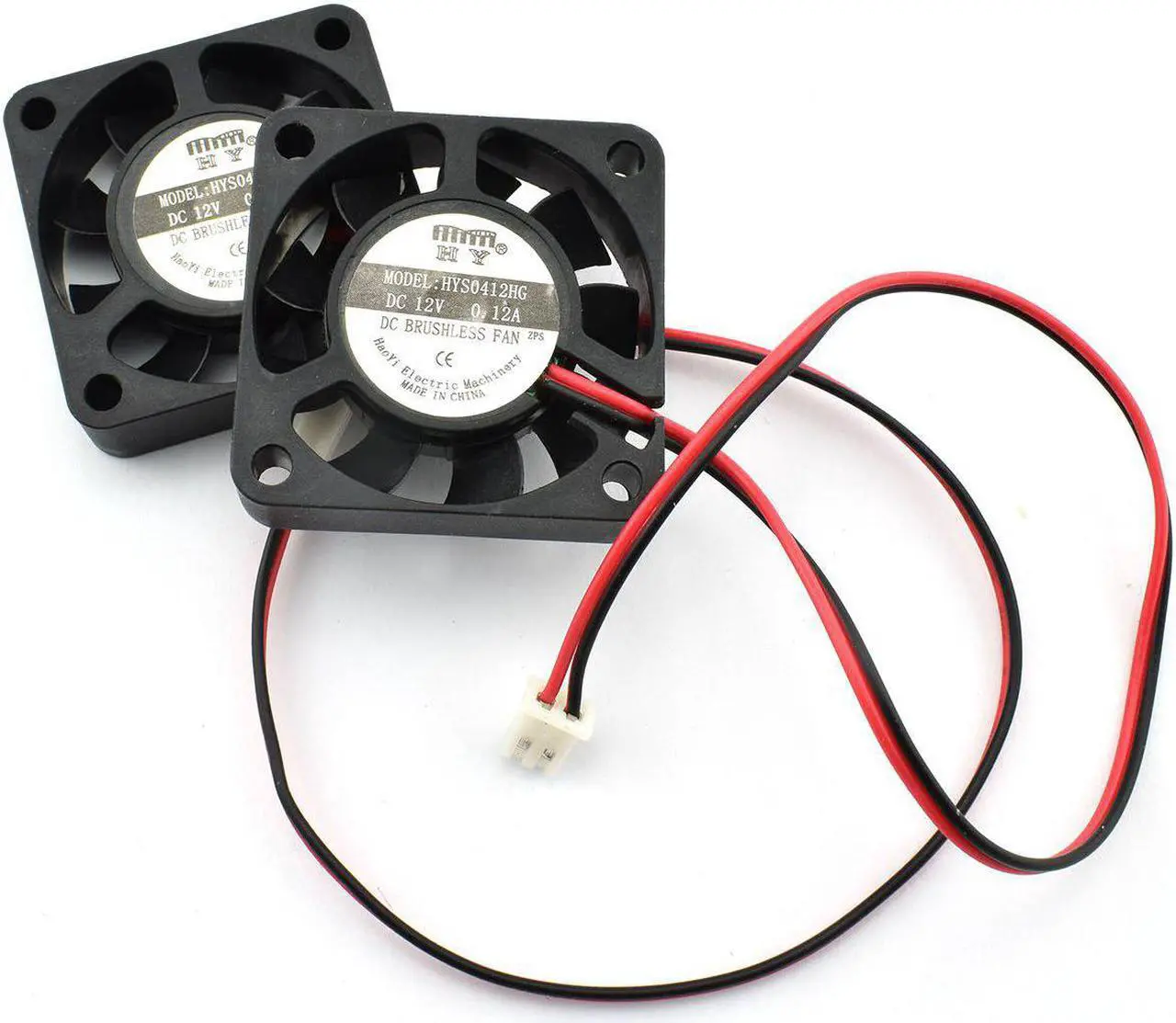 Main image of 2-Pack DC 12V Mini Cooling Fan 2Pin Brushless Small Exhaust Fan for 3D Printer Makerbot Accessories Computer CPU Cooler 40x40x10mm