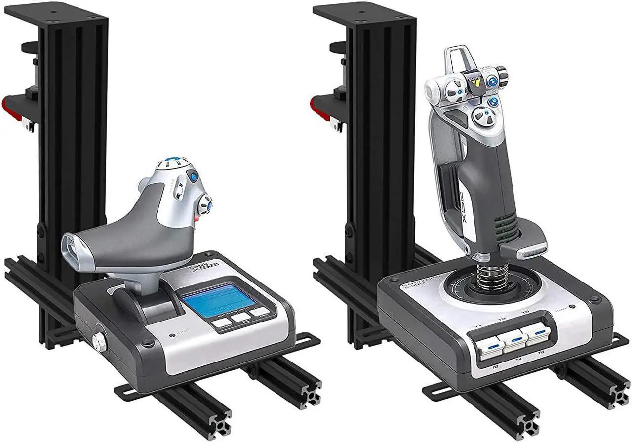 Alt view image 2 of 7 - Hikig 2 Set The Desk Mount for The Flight Sim Game Joystick, Throttle and Hotas Systems Compatible with Logitech X56, X52, X52 Pro, Thrustmaster T-Flight Hotas,Thrustmaster T.16000M, Thrustmaster TCA