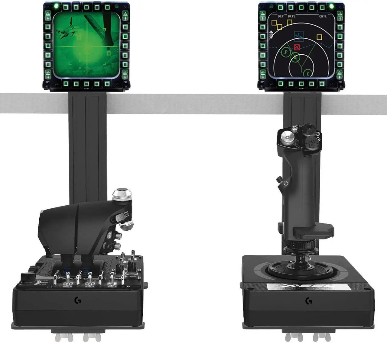 Alt view image 4 of 7 - Hikig 2 Set The Desk Mount for The Flight Sim Game Joystick, Throttle and Hotas Systems Compatible with Logitech X56, X52, X52 Pro, Thrustmaster T-Flight Hotas,Thrustmaster T.16000M, Thrustmaster TCA