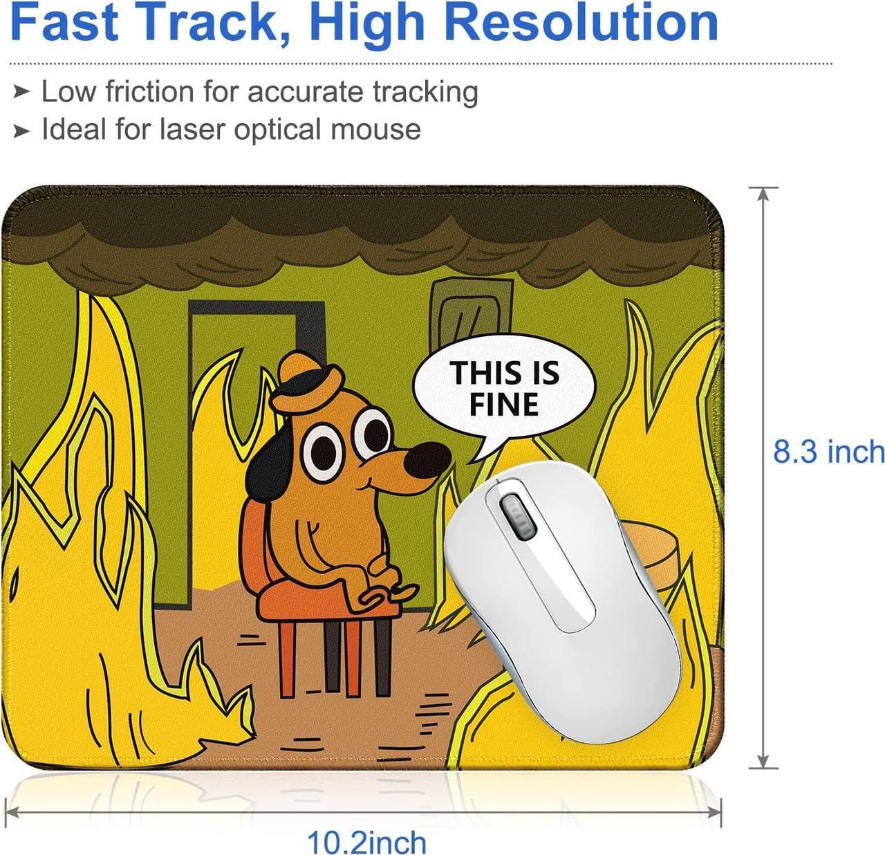 Alt view image 2 of 7 - This is Fine Mouse Pad Gaming Mousepad Small Medium Computer Funny Dog Square Gamer Mini Portable Travel Office Laptop PC Thin Thick Desk Mousepads for Girl Kids Women Men MP-016