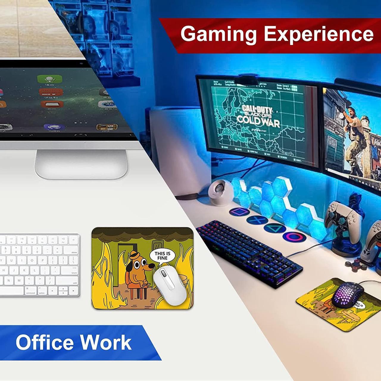 Alt view image 7 of 7 - This is Fine Mouse Pad Gaming Mousepad Small Medium Computer Funny Dog Square Gamer Mini Portable Travel Office Laptop PC Thin Thick Desk Mousepads for Girl Kids Women Men MP-016