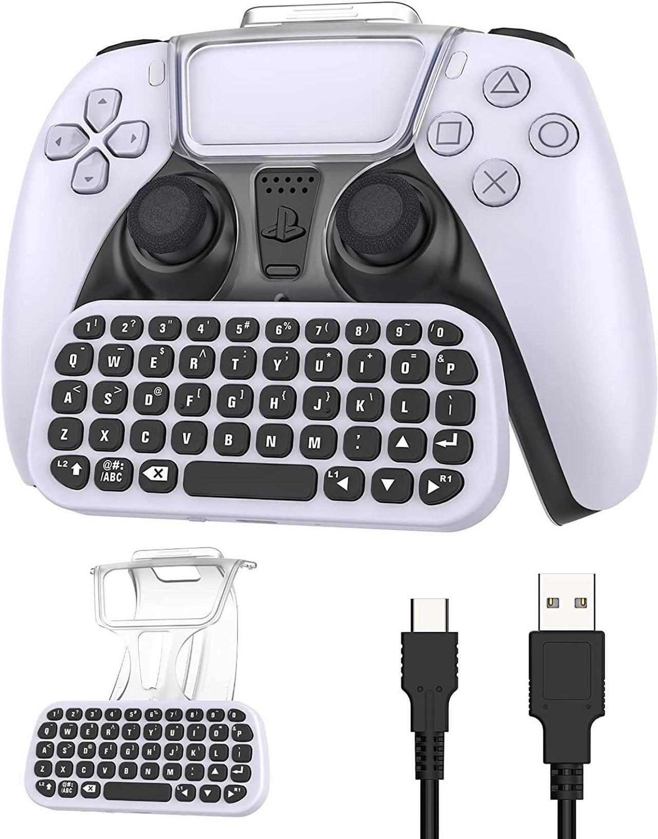 Main image of Upgraded Controller Keyboard for PS5, YUANHOT Bluetooth 3.0 Mini Chatpad Game Keypad Keyboard with 3.5mm Audio Jack for Messaging and Gaming Live Chat for Playstation 5 Remote