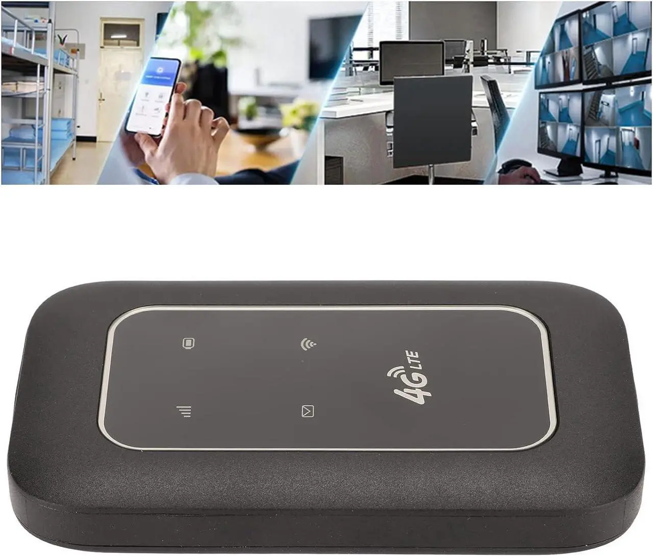 Alt view image 3 of 7 - Mobile Hotspot, Portable WiFi 4G LTE Router Device with SIM Card Slot for Travel, Up to 150Mbps, Support for FDD B1 B3 B5 B8