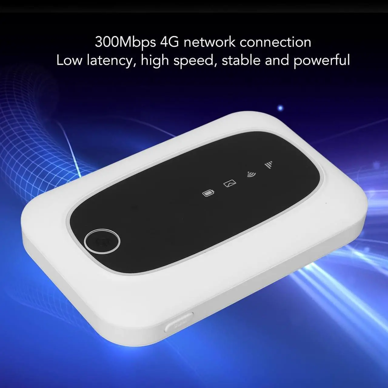 Alt view image 3 of 7 - Wireless Router, 4G LTE Mobile Hotspot WiFi Router 300Mbps Travel Router for Tablet, Laptop, Cell Phone, 2000mAh Battery, White