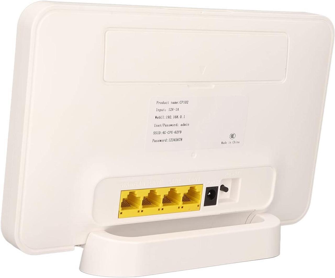 Alt view image 4 of 7 - ciciglow WiFi Gaming Router, 4G 300Mbps LTE CPE Smart Wireless Router for Computer, Wireless Internet Router for Mobile Phones Tablets (US Plug)